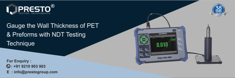 Gauge the Wall Thickness of PET & Preforms with NDT Testing Technique